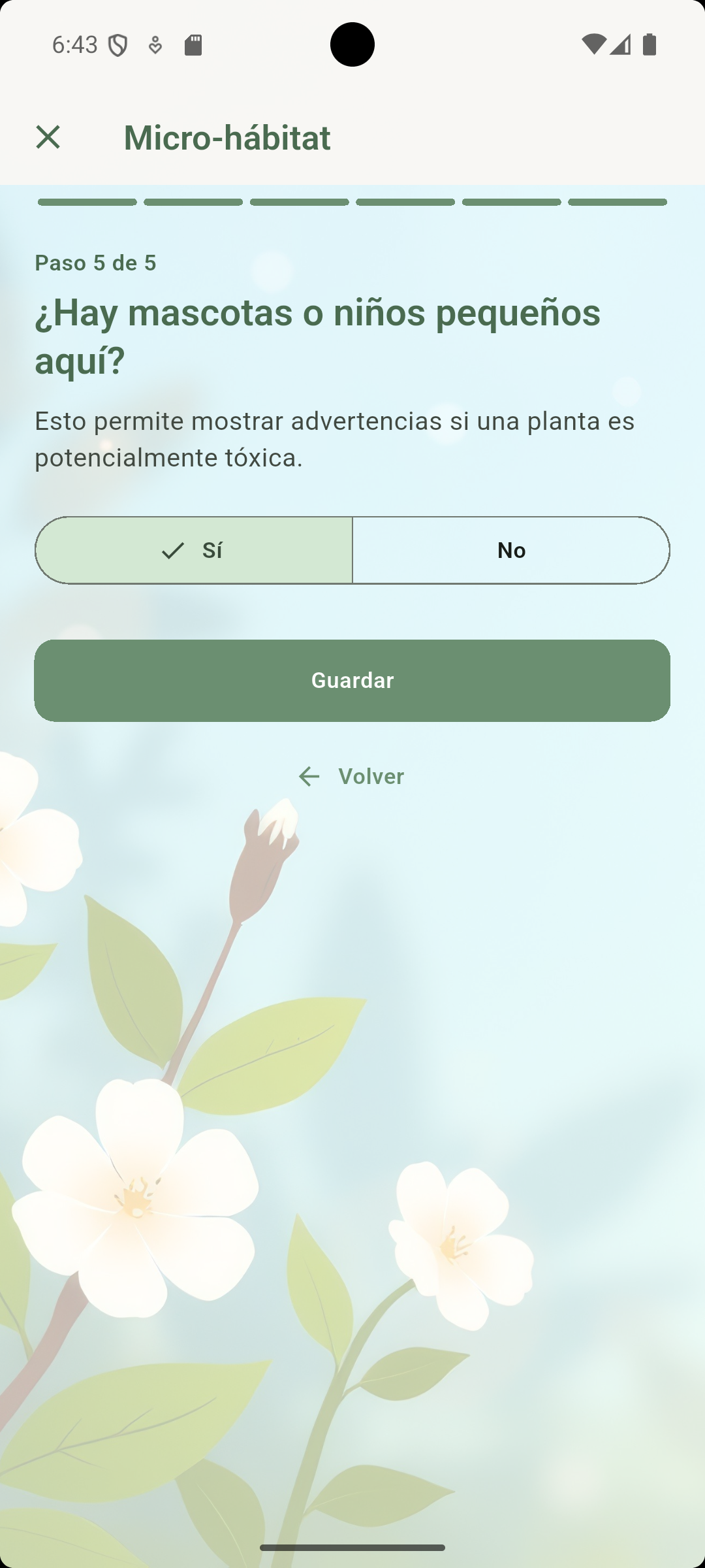 JardinerIA — Micro-hábitat paso 5: mascotas o niños